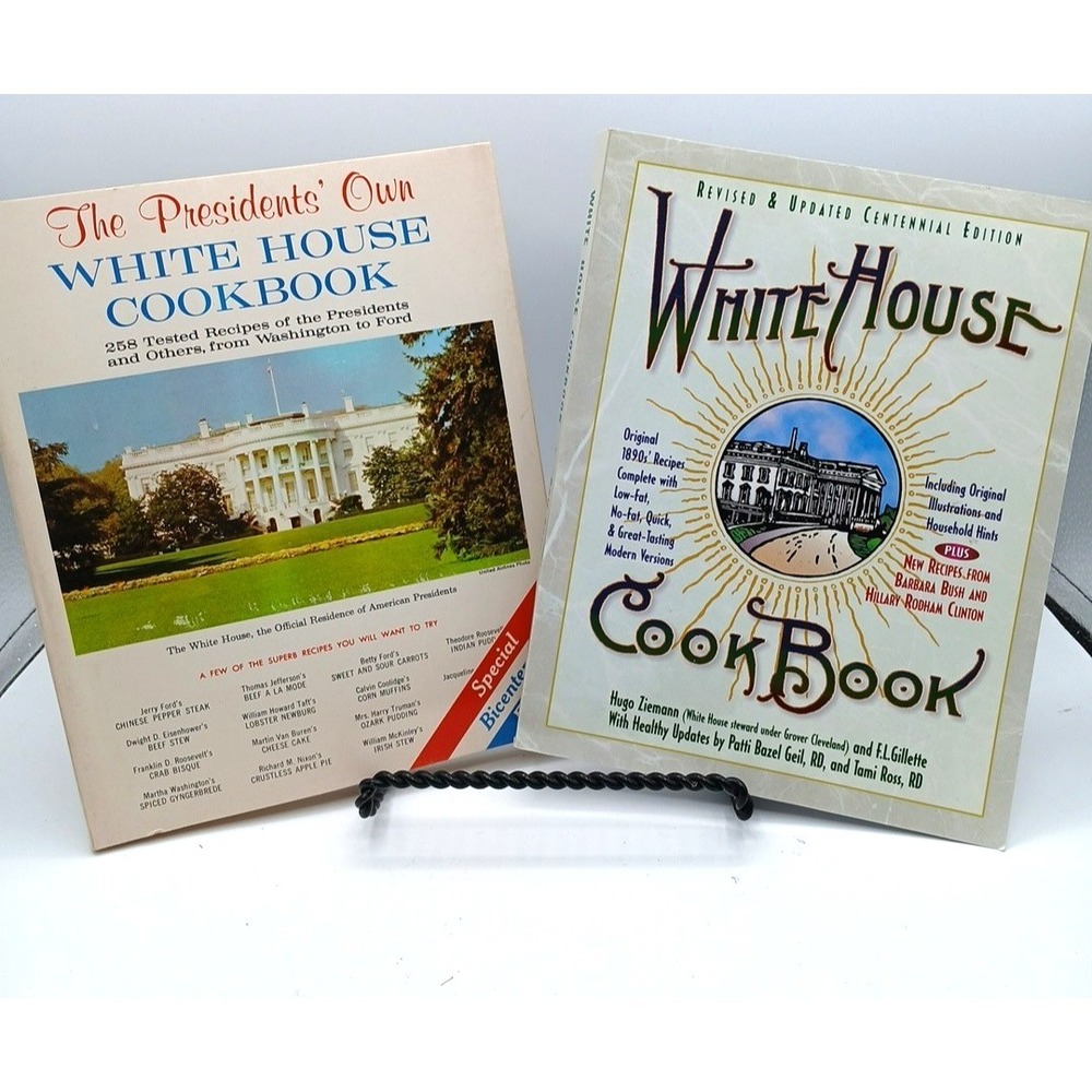 The President's Own White House Cookbook 1975 and 1996 Culinary Arts HC DJ lot